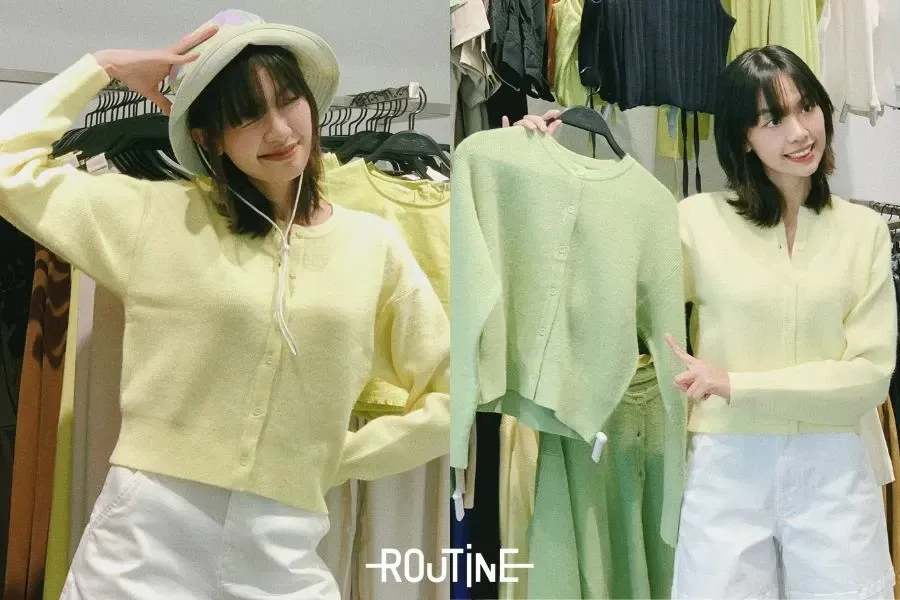 Áo khoác len cardigan nữ mang xu hướng mùa đông từ thương hiệu Routine