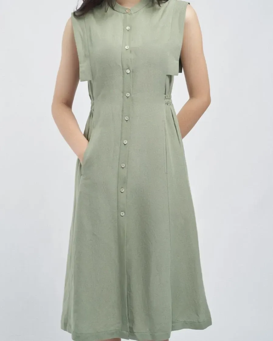 Đầm linen mang đến phong cách nhẹ nhàng, thanh lịch phù hợp nàng công sở