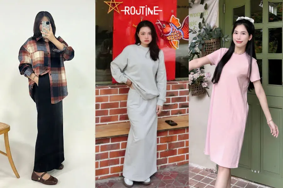 Phối đồ mùa đông cho nữ dịu dàng với chân váy dài