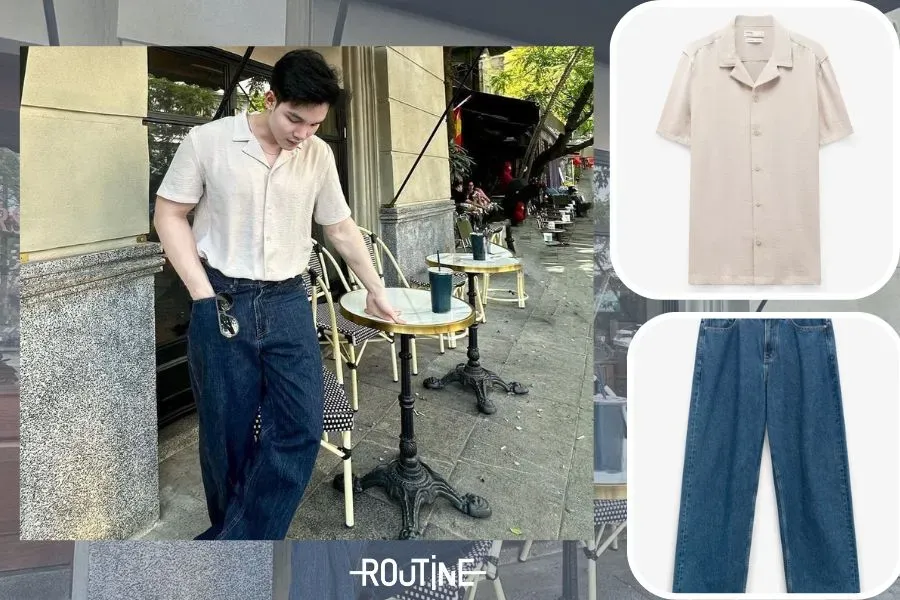 Mẫu quần ống rộng mang đến nét phóng khoáng, tự do hơn cho cách phối quần jean áo sơ mi