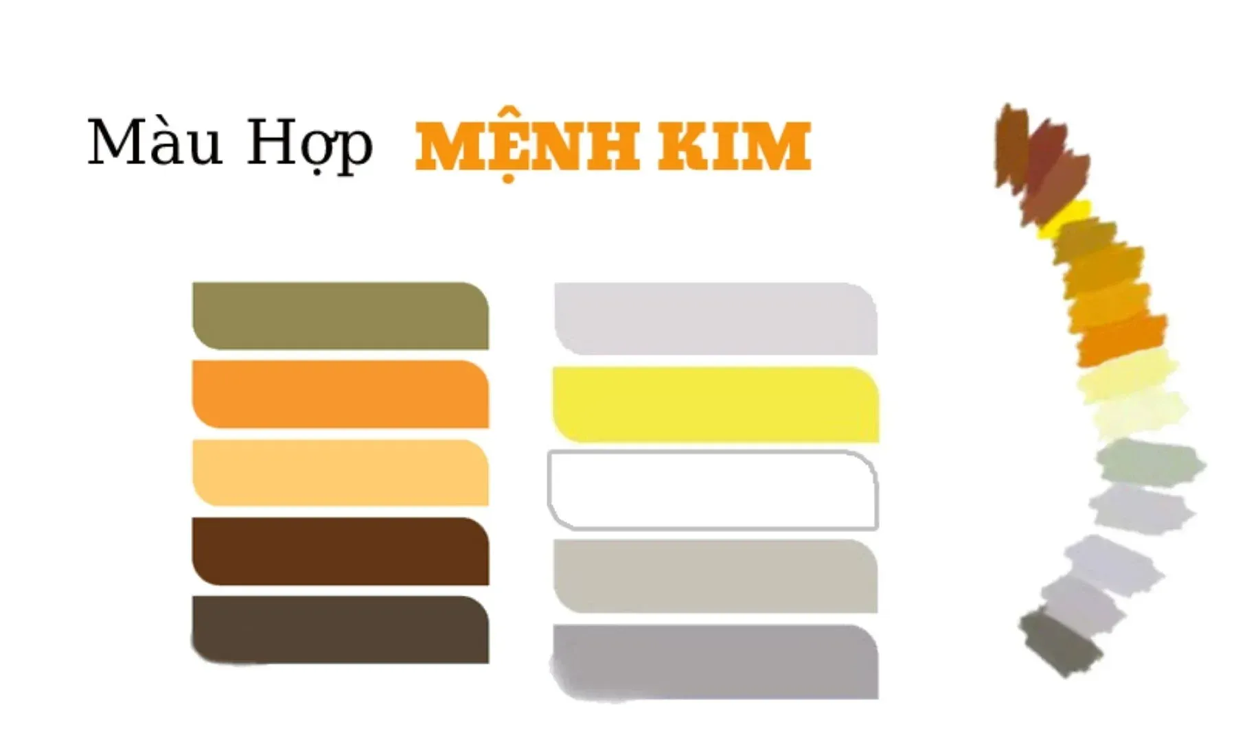 Theo quy luật ngũ hành, các màu trắng, xám, vàng, nâu hợp với mệnh Kim (Nguồn: Internet)
