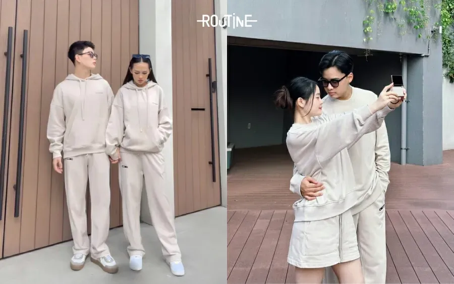 Diện đồ ấm áp ngày Giáng Sinh cùng set đồ đôi bằng chất liệu nỉ từ nhà Routine.