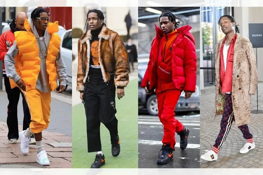 Phong cách hiphop truyền thống với tông màu tươi sáng tạo điểm nhấn riêng trong từng outfit.