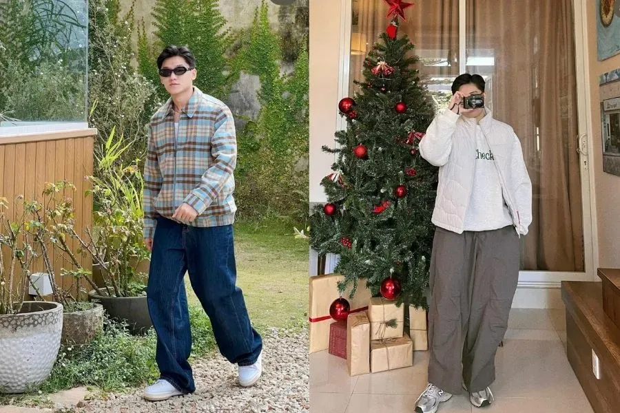 Đổi mới phong cách noel với quần rộng dành cho nam