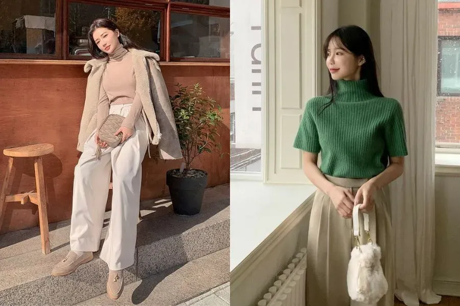 áo len cổ lọ cho ngày trời se lạnh