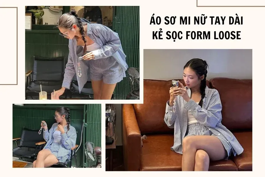 Chiếc áo sơ mi nữ kẻ sọc mang vẻ đẹp hiện đại, trẻ trung vào những thiết kế cổ điển.