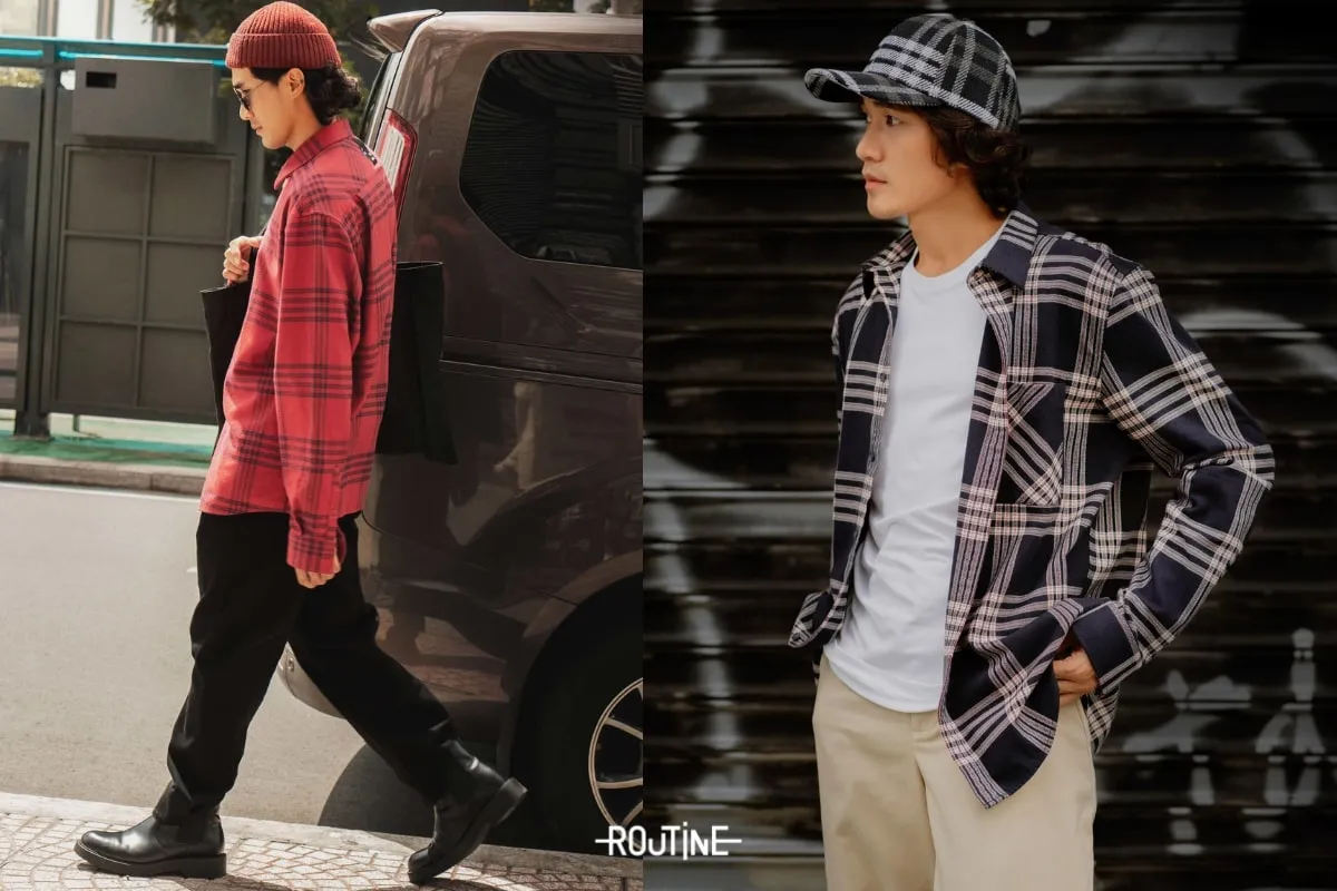 cách phối quần áo flannel