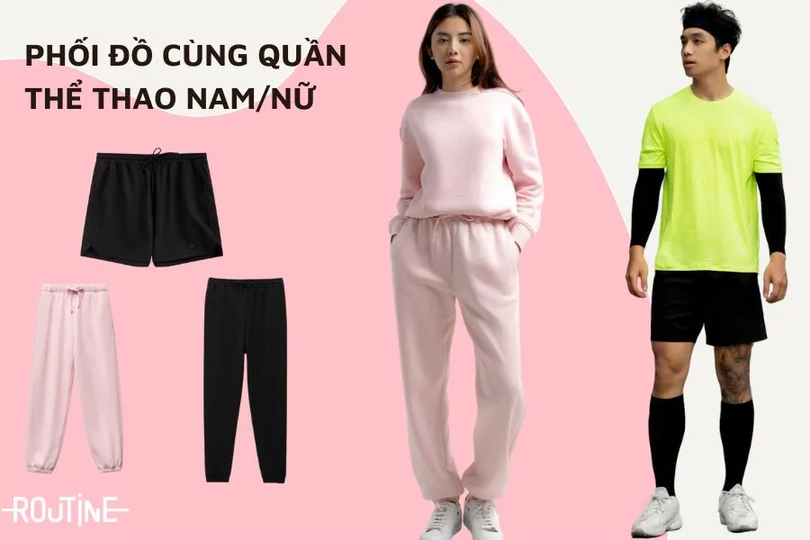 cách phối đồ cùng quần thể thao