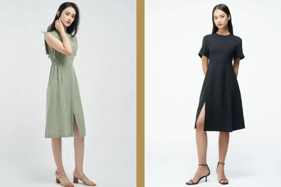 Đầm midi tay ngắn mang phong cách trang nhã, dịu dàng và đằm thắm là món quà có ý nghĩa đặc biệt.