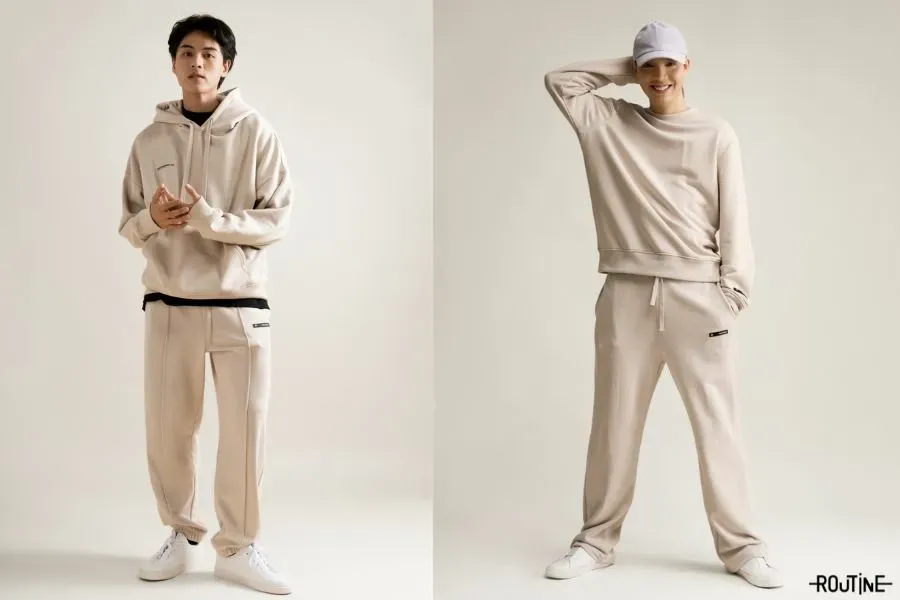 Set đồ nỉ hoodie - sweater thường được các bạn nam yêu thích khi mùa đông đến