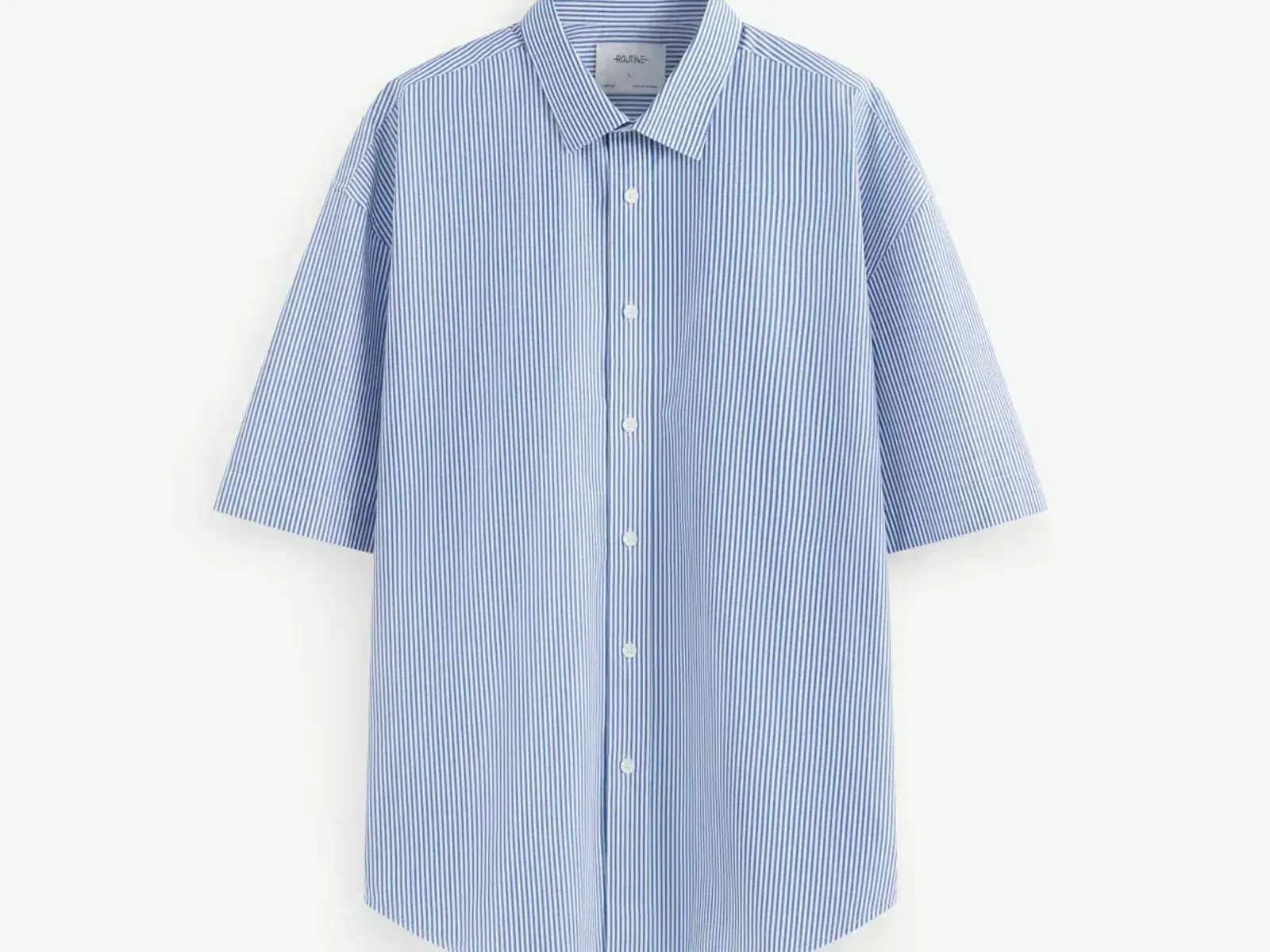 Áo sơ mi nam tay ngắn họa tiết kẻ sọc form oversize