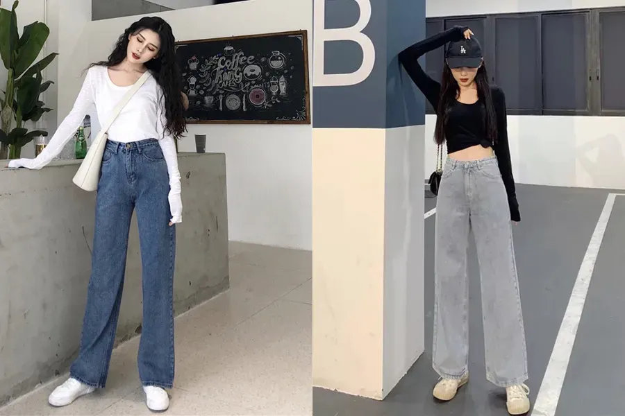 Những nàng yêu thích phong cách đơn giản, gọn gàng nhưng không kém phần trẻ trung sẽ vô cùng ưng ý với bộ outfit này
