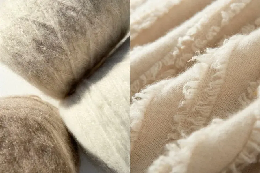 Len Cashmere là loại len được cắt khỏi lớp lông lót của dê Cashmere (Nguồn: Pinterest)