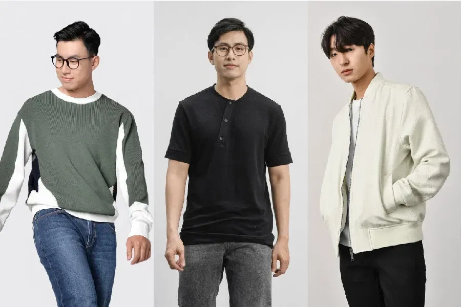 Áo thun, áo khoác từ chất liệu Polyester đầy trẻ trung, năng động.