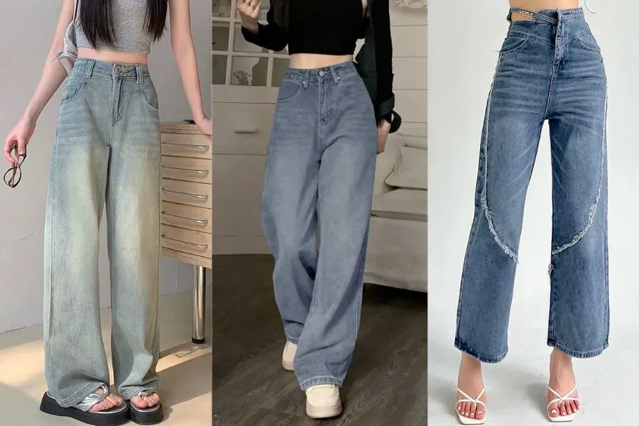 quần ống rộng đi với giày gì