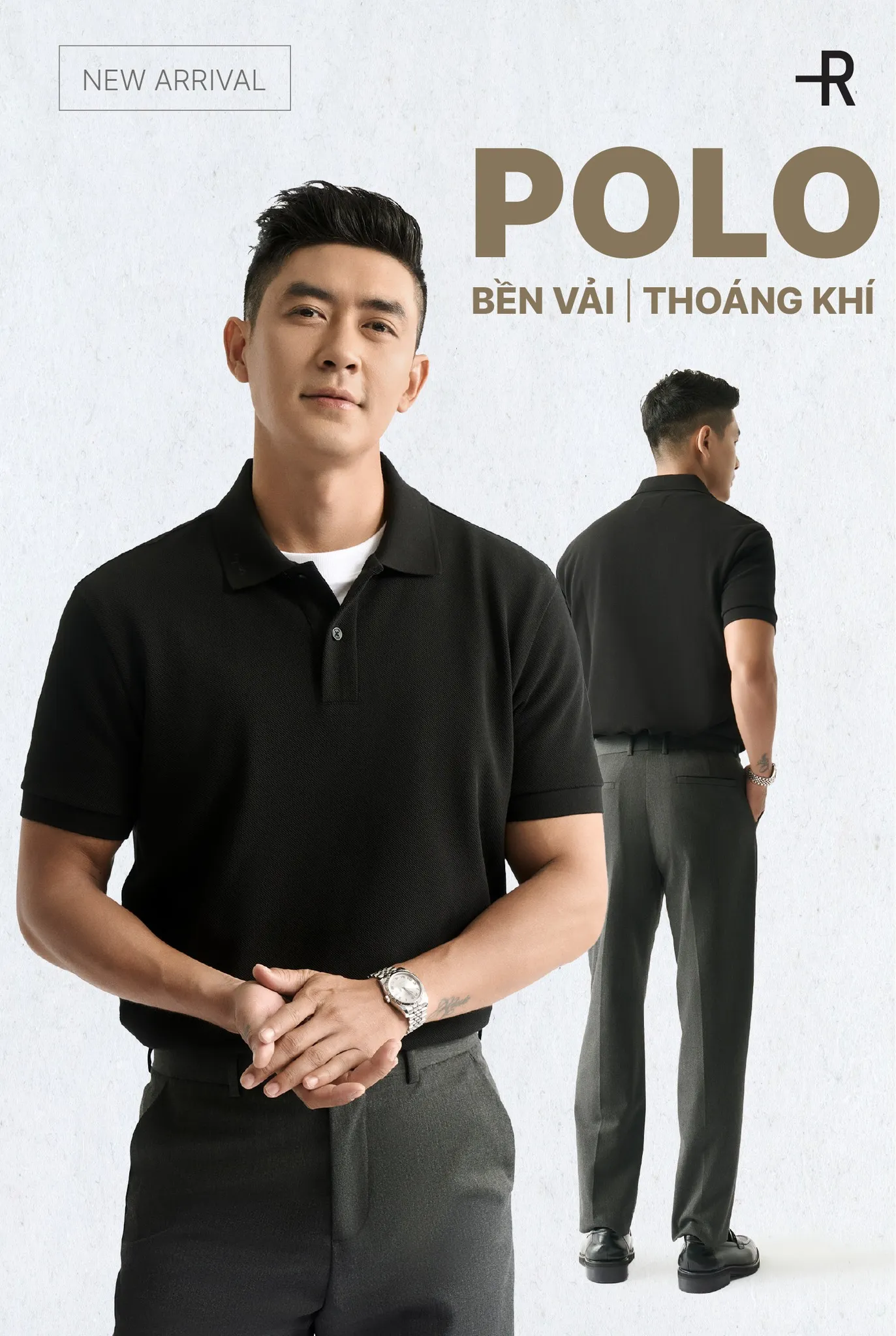 phong cách thanh lịch cùng áo polo nam