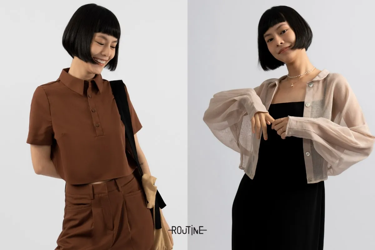 phối đồ cùng áo sơ mi croptop nữ