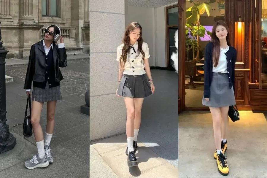 Phối đồ phong cách Preppy nữ cá tính (Nguồn: Pinterest)