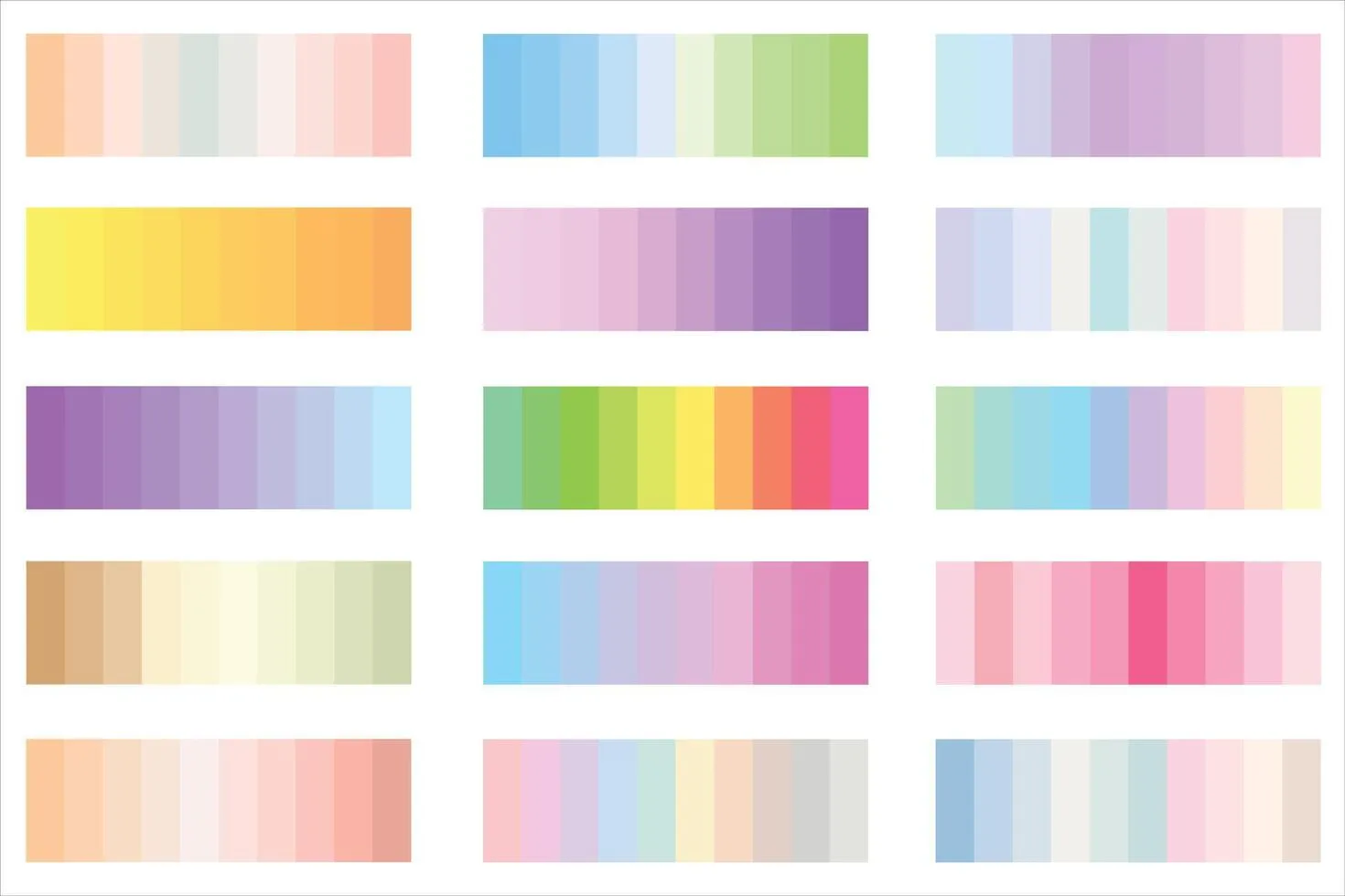 Bảng màu pastel đa dạng, mang cảm giác dễ chịu (Nguồn: Internet)