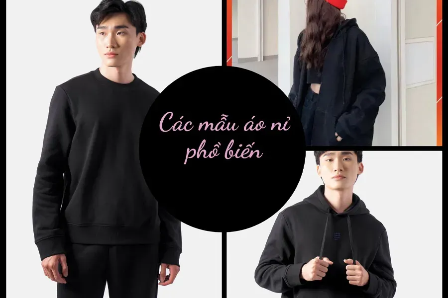 Các loại áo nỉ phổ biến nhất hiện nay