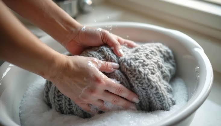 Giặt tay áo len đúng cách để hạn chế co rút