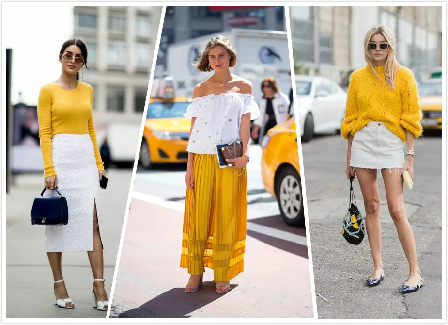 Cách mix màu trắng với màu vàng rực rỡ, thu hút ánh nhìn (Nguồn: Internet)