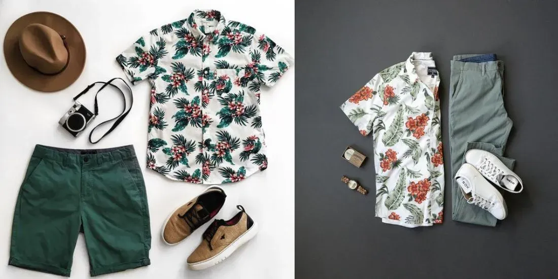 Áo sơ mi Hawaii rực rỡ với không khí du lịch biển