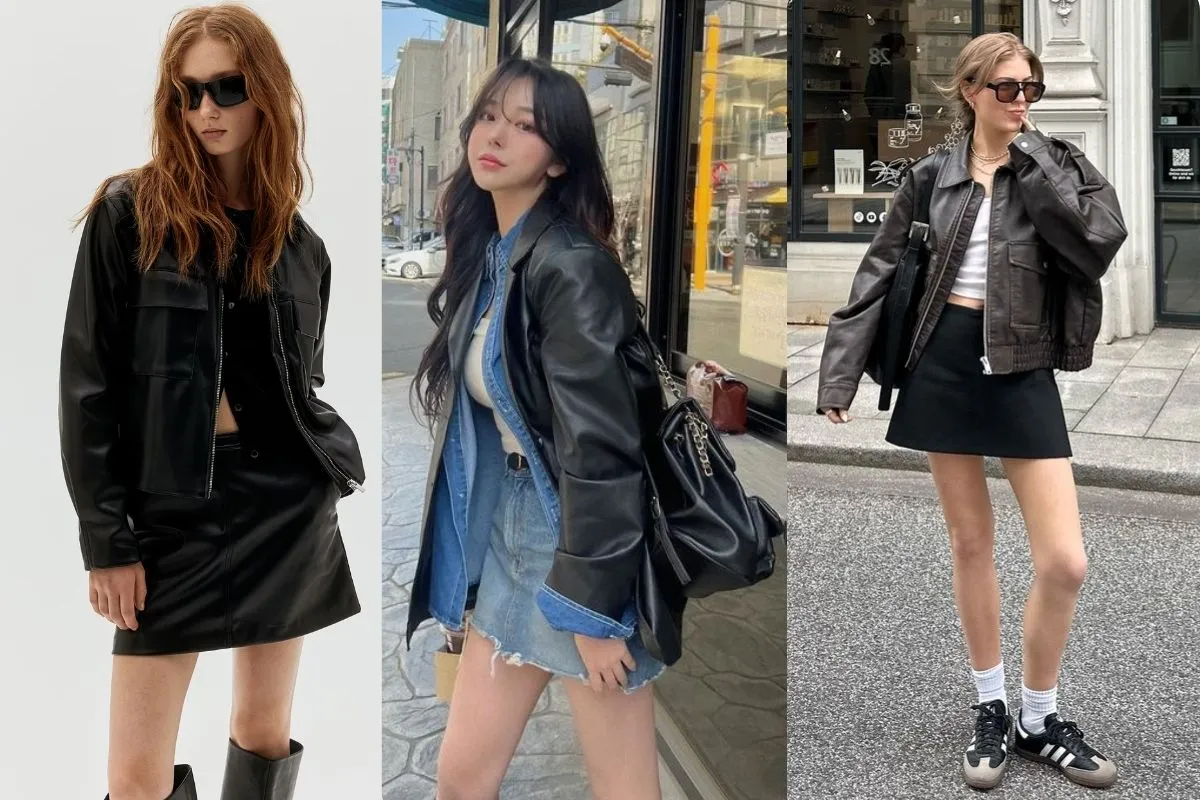 Set đồ “cool girl vibe” cho các nàng đam mê áo khoác da (Nguồn: Internet)