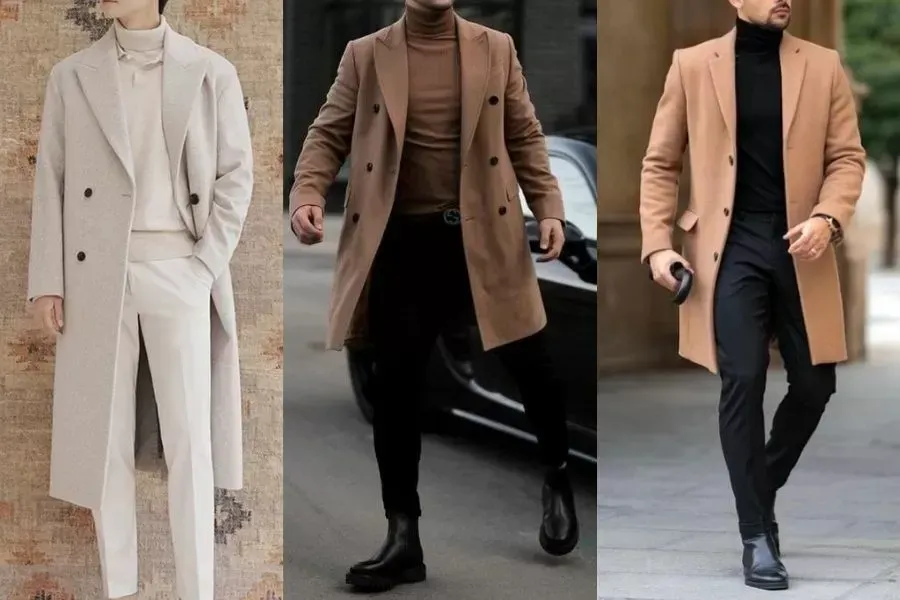 Gợi ý cách mix áo len cổ lọ cùng áo khoác măng tô thời thượng