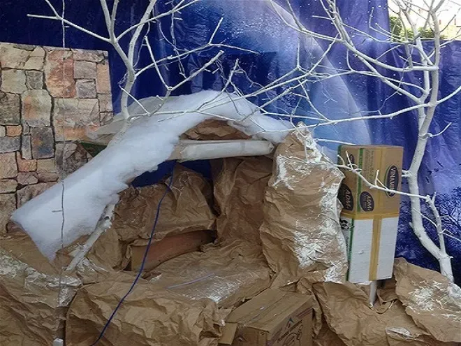 hang đá giáng sinh từ giấy