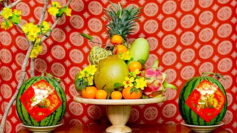 kiểu mâm ngũ quả của miền trung
