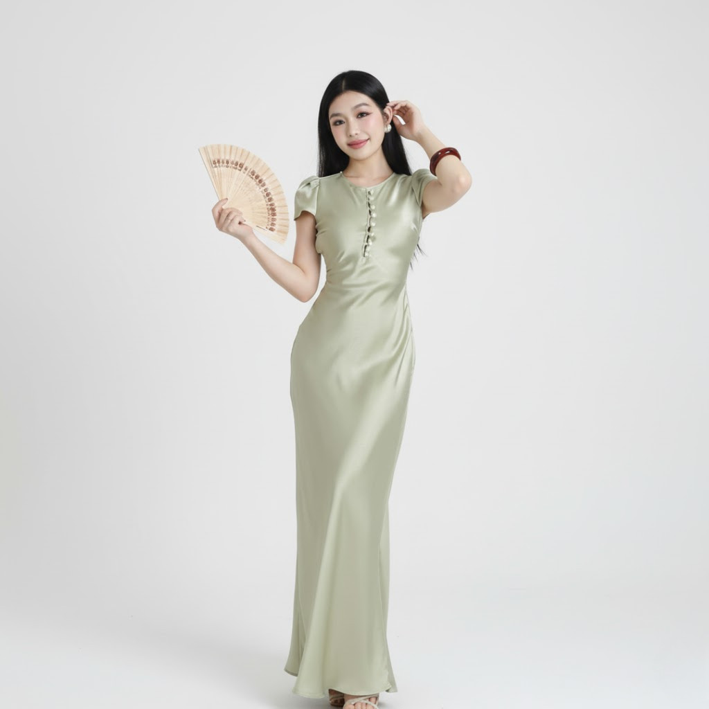 Mẫu đầm lụa sang trọng, quý phái luôn được lòng phái đẹp