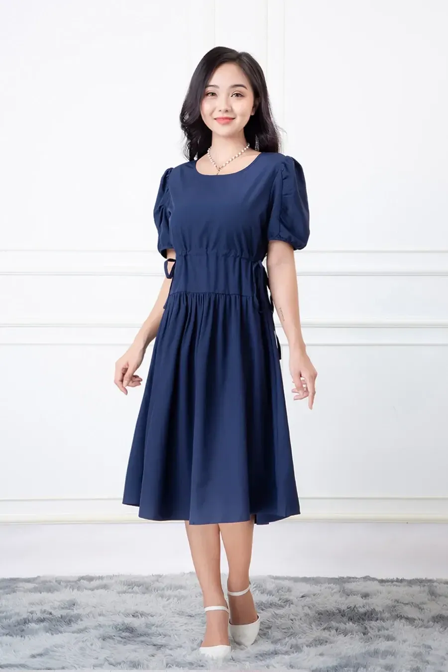 Đầm trung niên vải voan bay bổng mát mẻ