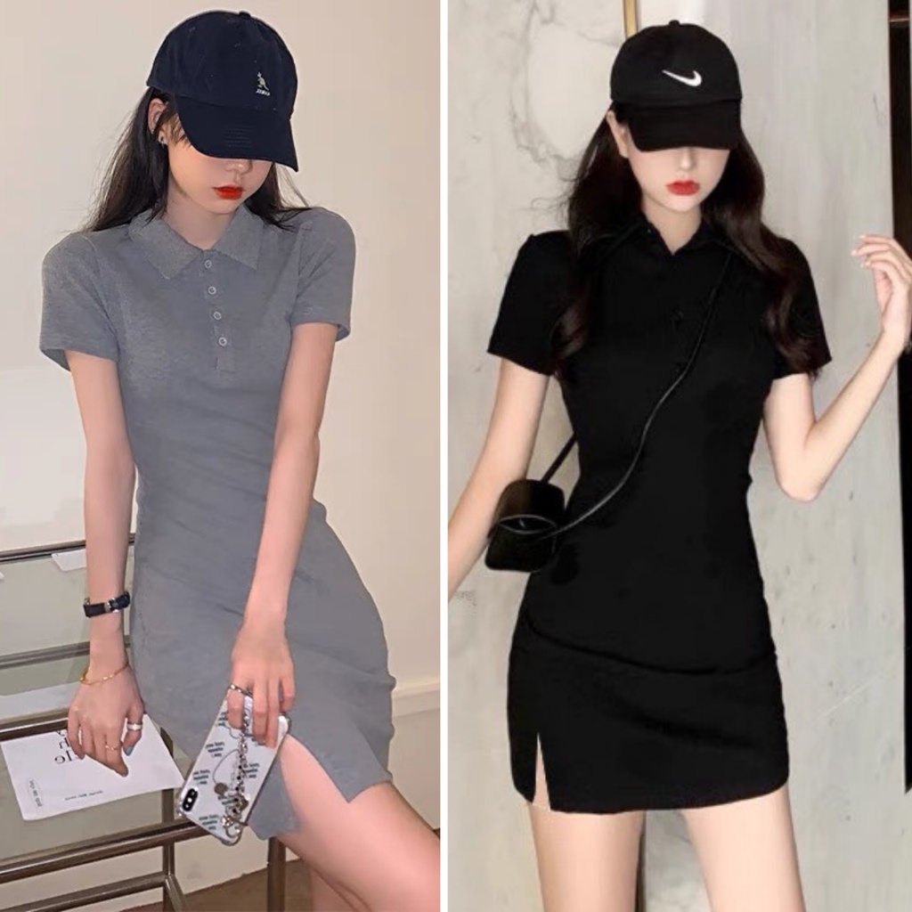 Dáng đầm bodycon cổ áo polo trẻ trung, năng động (Nguồn: Internet)