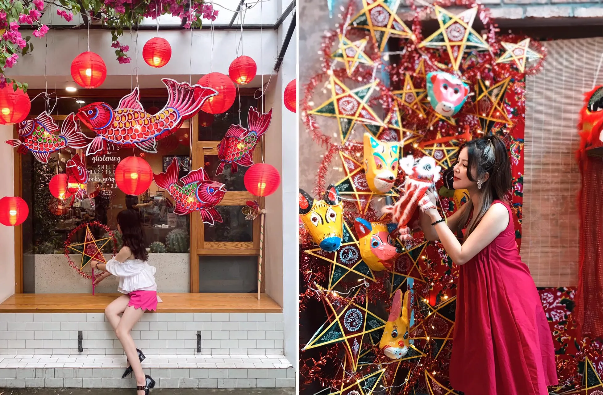 các quán cafe trang trí trung thu rất đẹp