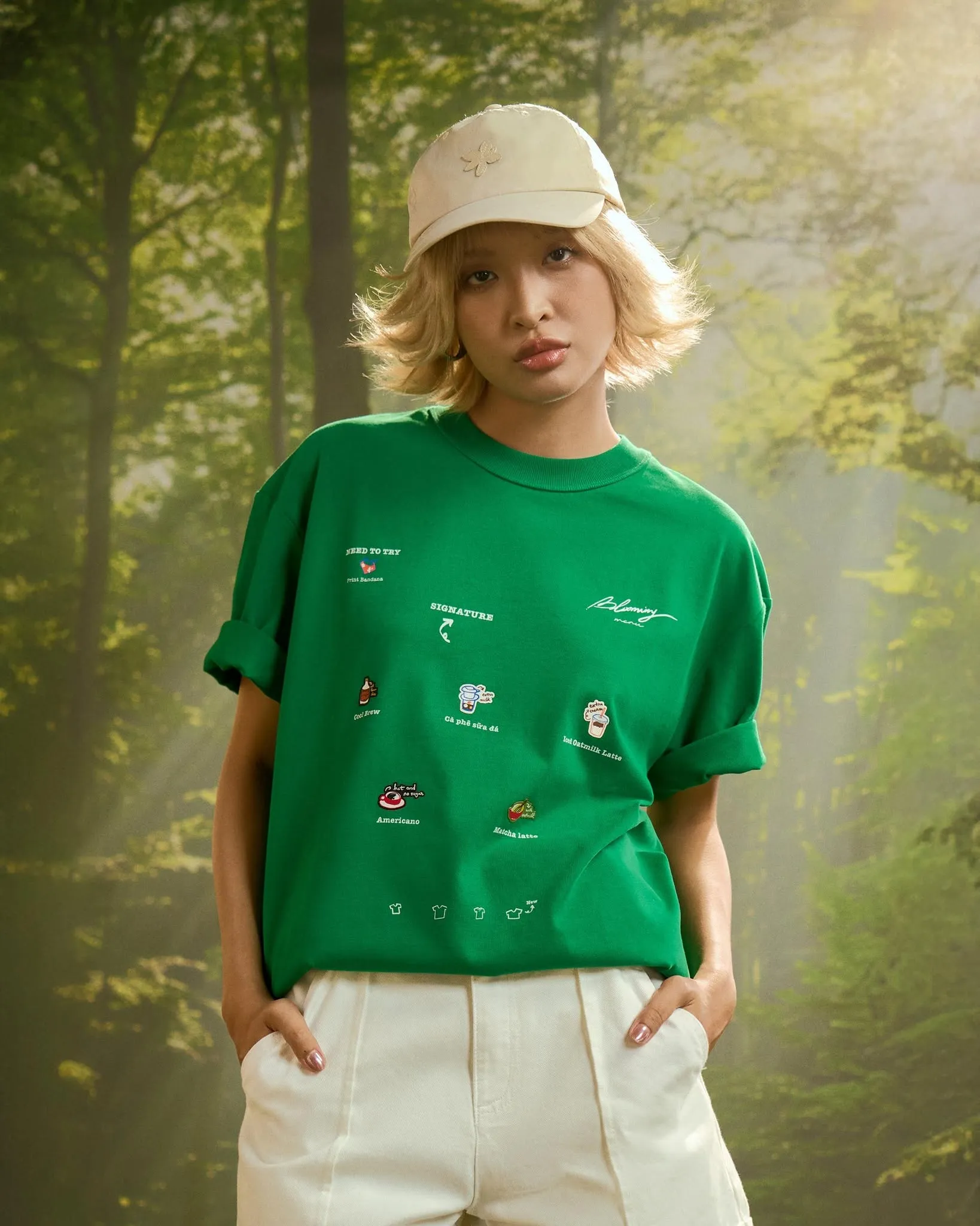 Áo thun graphic dáng rộng phối quần sáng màu theo phong cách trẻ trung khi đi concert BIGBANG