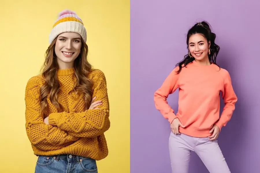 Điểm khác biệt của Sweater và Sweatshirt nằm ở chất liệu (Nguồn: Internet)