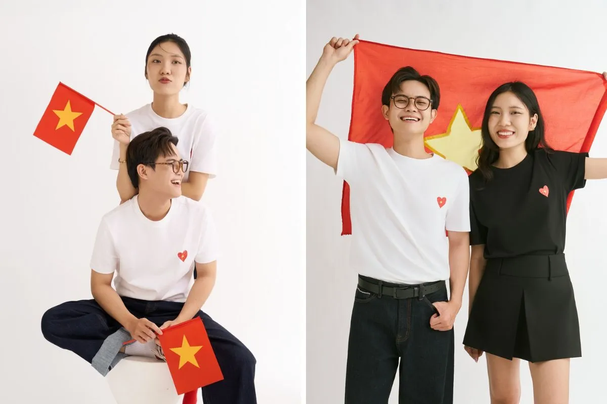 cặp đôi phối đồ ngày lễ 2/9