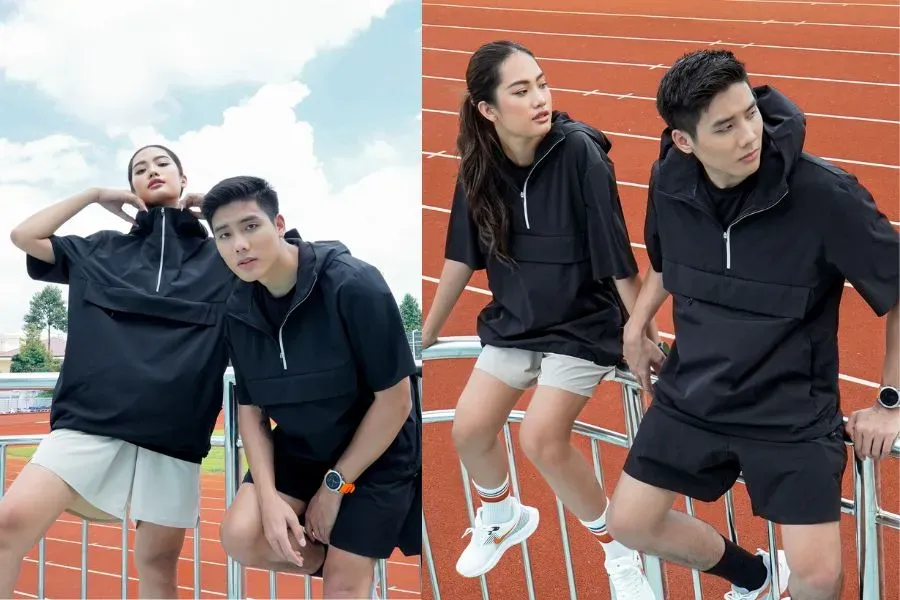 Áo hoodie nữ tay ngắn cùng quần short là một outfit dành cho các cô nàng đam mê vận động.