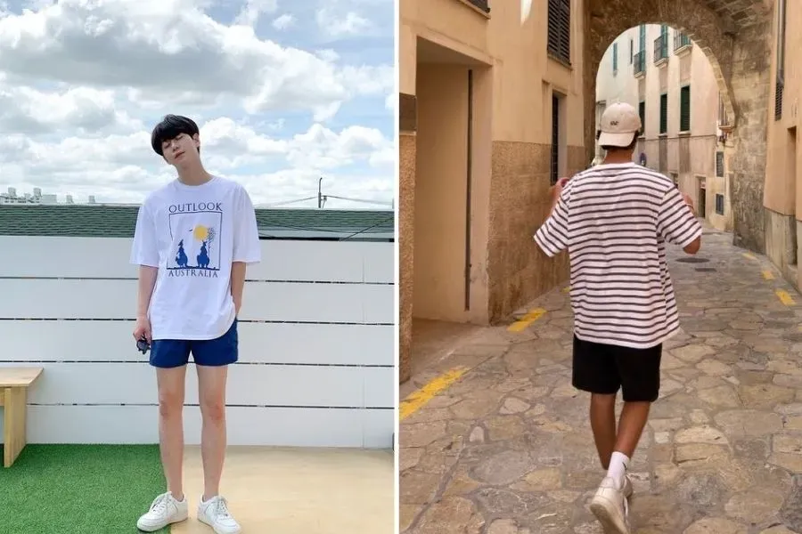 Áo phông là Item quốc dân dành cho nam giới trong những chuyến đi chơi