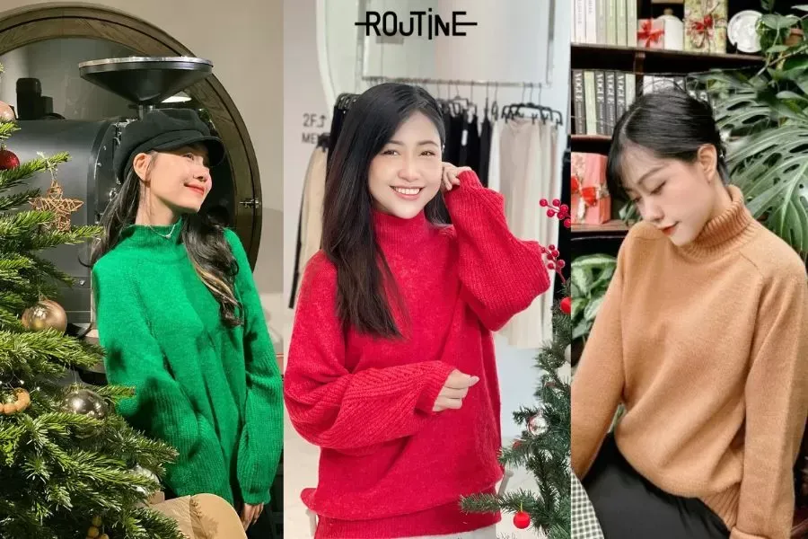 Gợi ý biến hóa cùng áo len cổ lọ thời trang dành cho nữ đa sắc màu