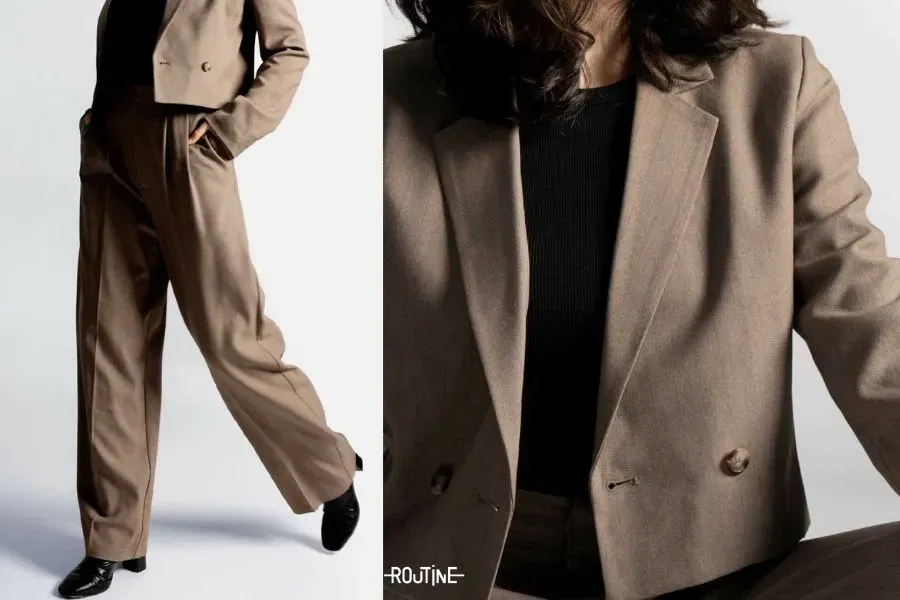 Gợi ý cách phối quần áo đông cho nữ công sở cùng set blazer