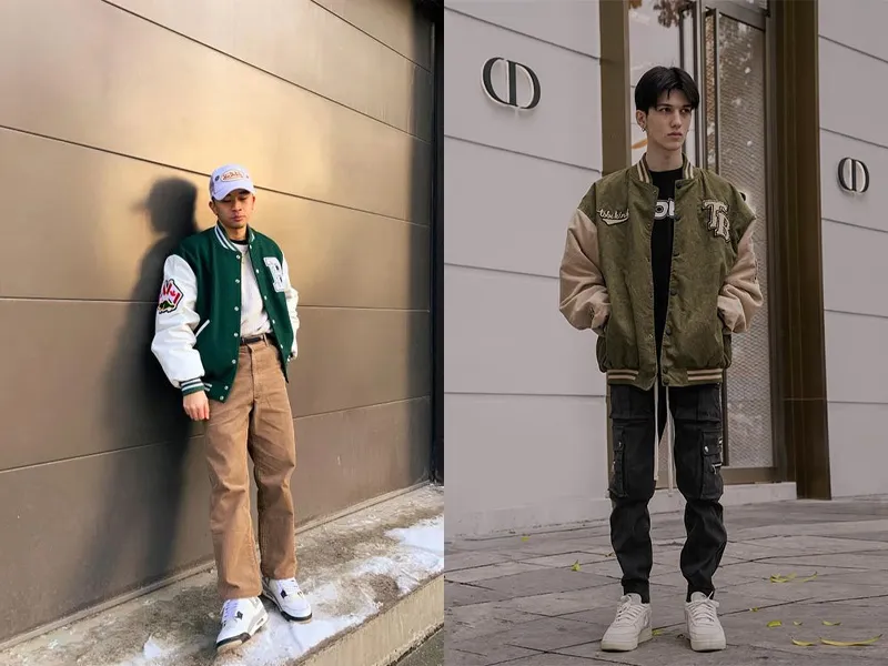 Gợi ý outfit áo khoác bomber mix cùng sneaker cổ cao cá tính