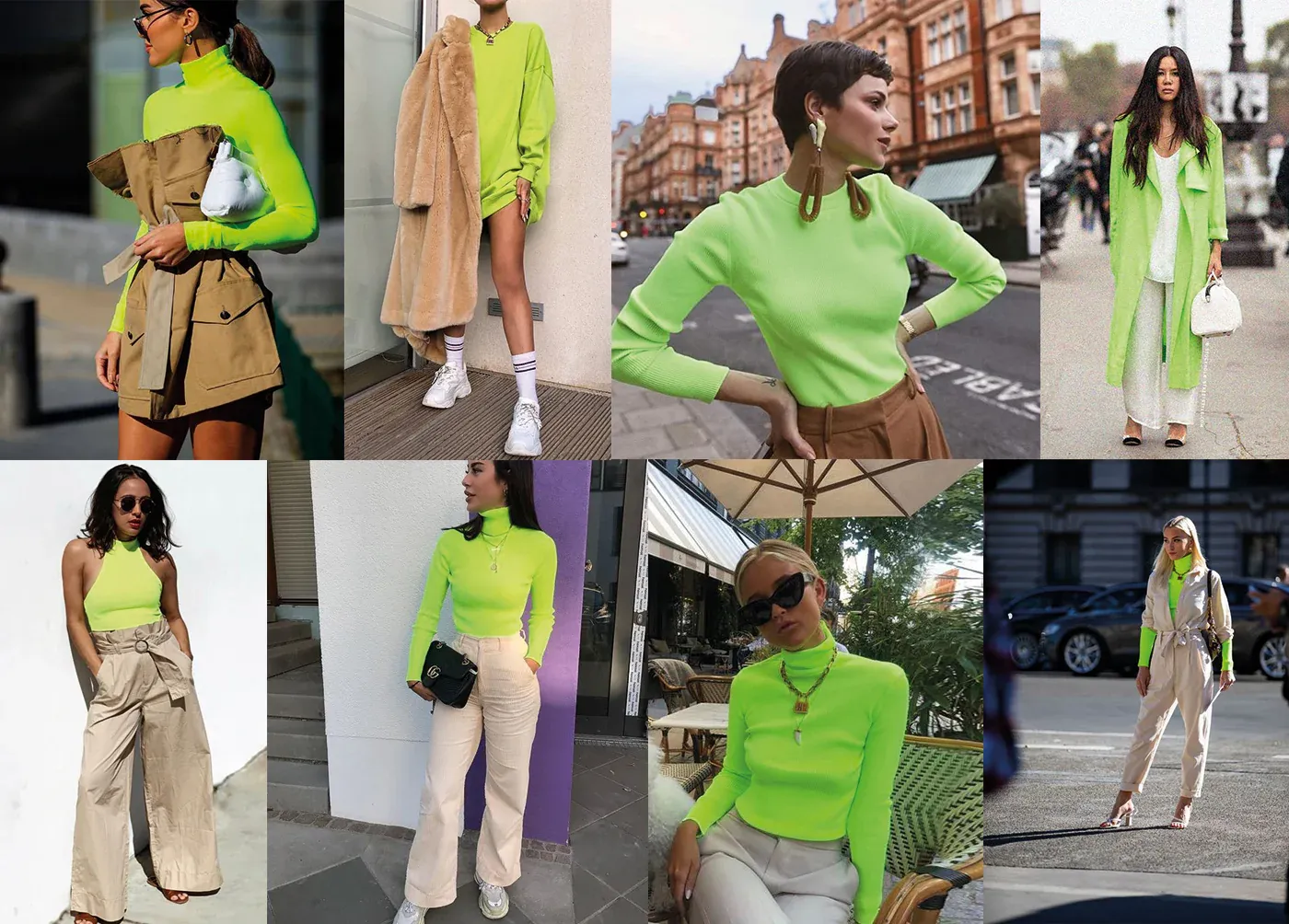 Gợi ý outfit phối màu neon và màu trung tính cực chất, tinh tế