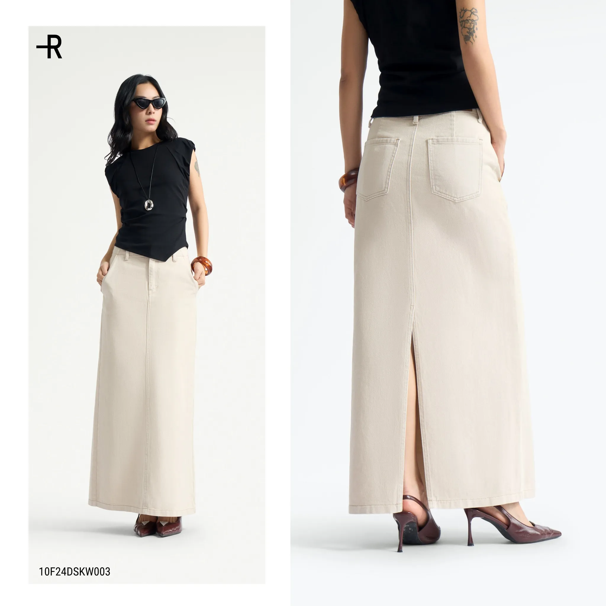 Kết hợp màu be với trắng hoặc đen là cách phối đồ kinh điển (Nguồn: Routine)