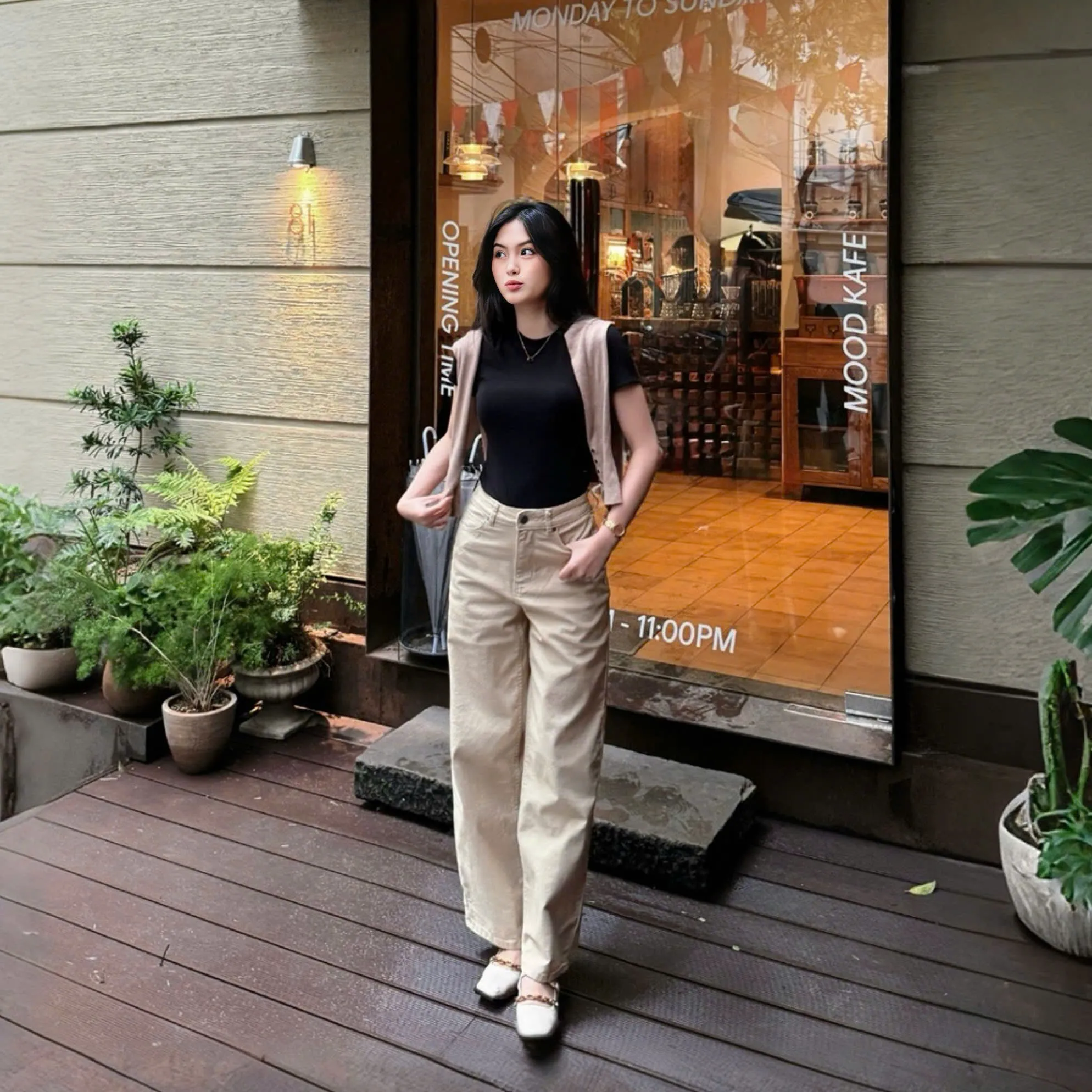 Phối đồ theo phong cách basic không nên mix quá nhiều màu trong cùng một outfit (Nguồn: Routine)