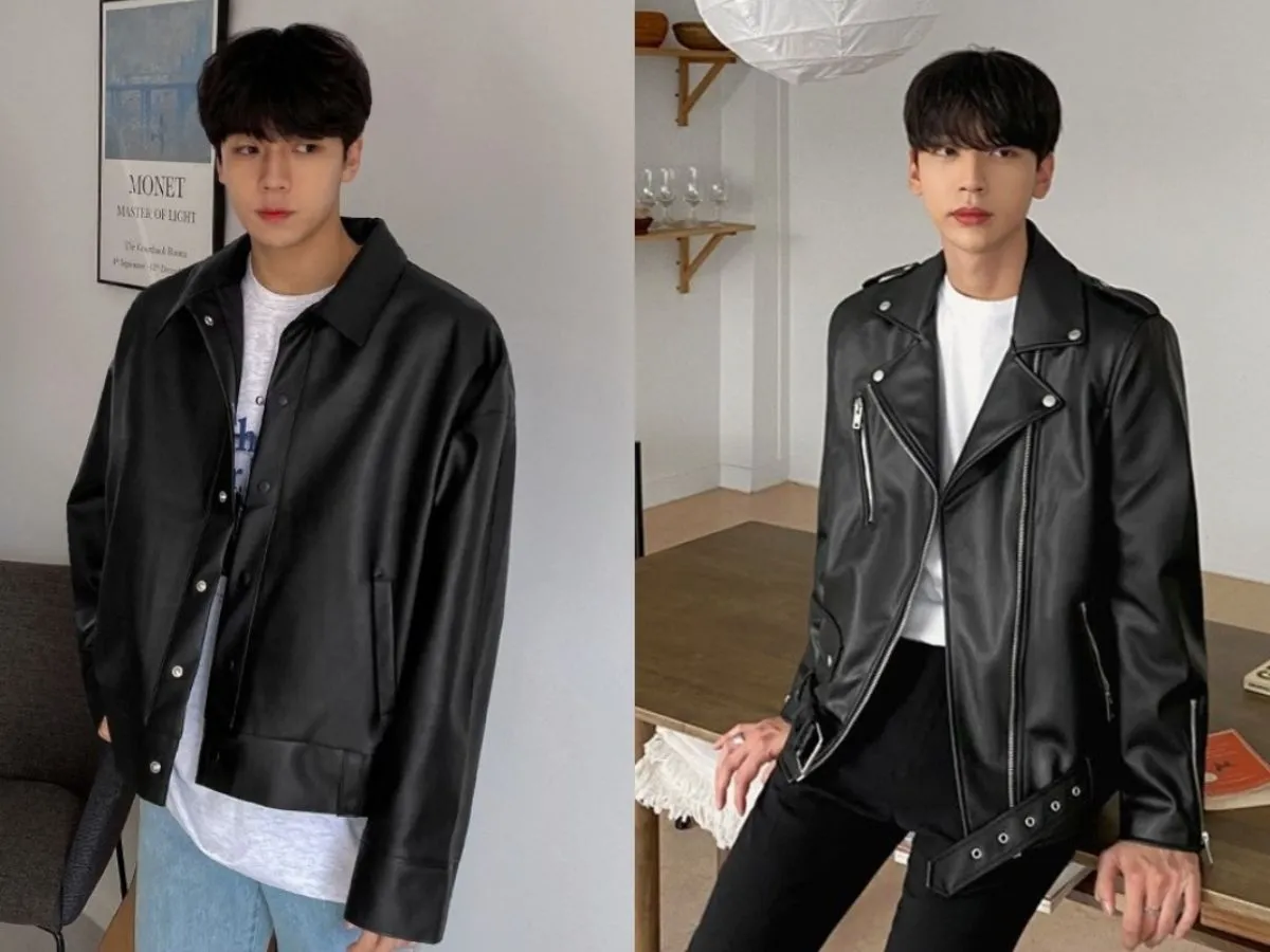 Mẫu áo khoác da nam Hàn Quốc cool ngầu, cá tính