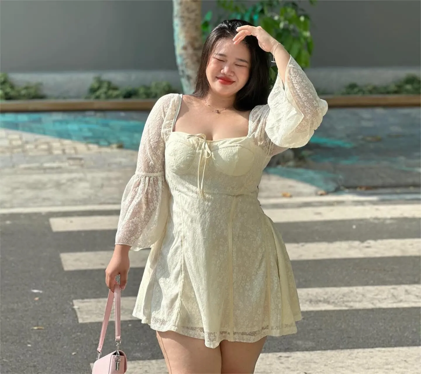 Mẫu đầm big size chiết eo xinh xắn cho các nàng (Nguồn: Internet)