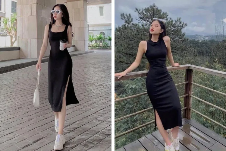 Mẫu đầm ôm body xẻ tà tôn dáng thanh lịch, quyến rũ rất được giới trẻ yêu thích (Nguồn: Internet)