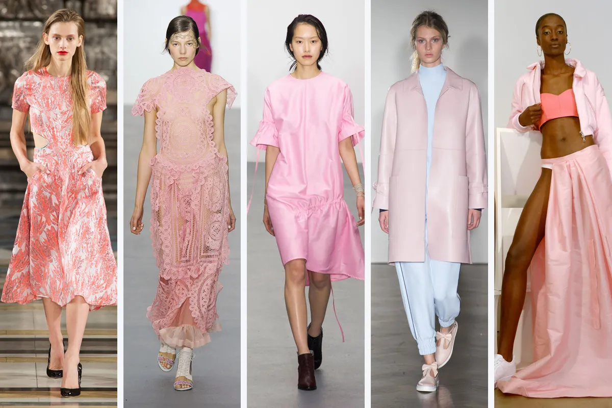 Sắc hồng pastel “càn quét” nhiều sàn diễn thời trang hiện nay (Nguồn: Internet)